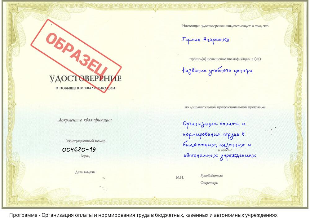 Организация оплаты и нормирования труда в бюджетных, казенных и автономных учреждениях Щекино